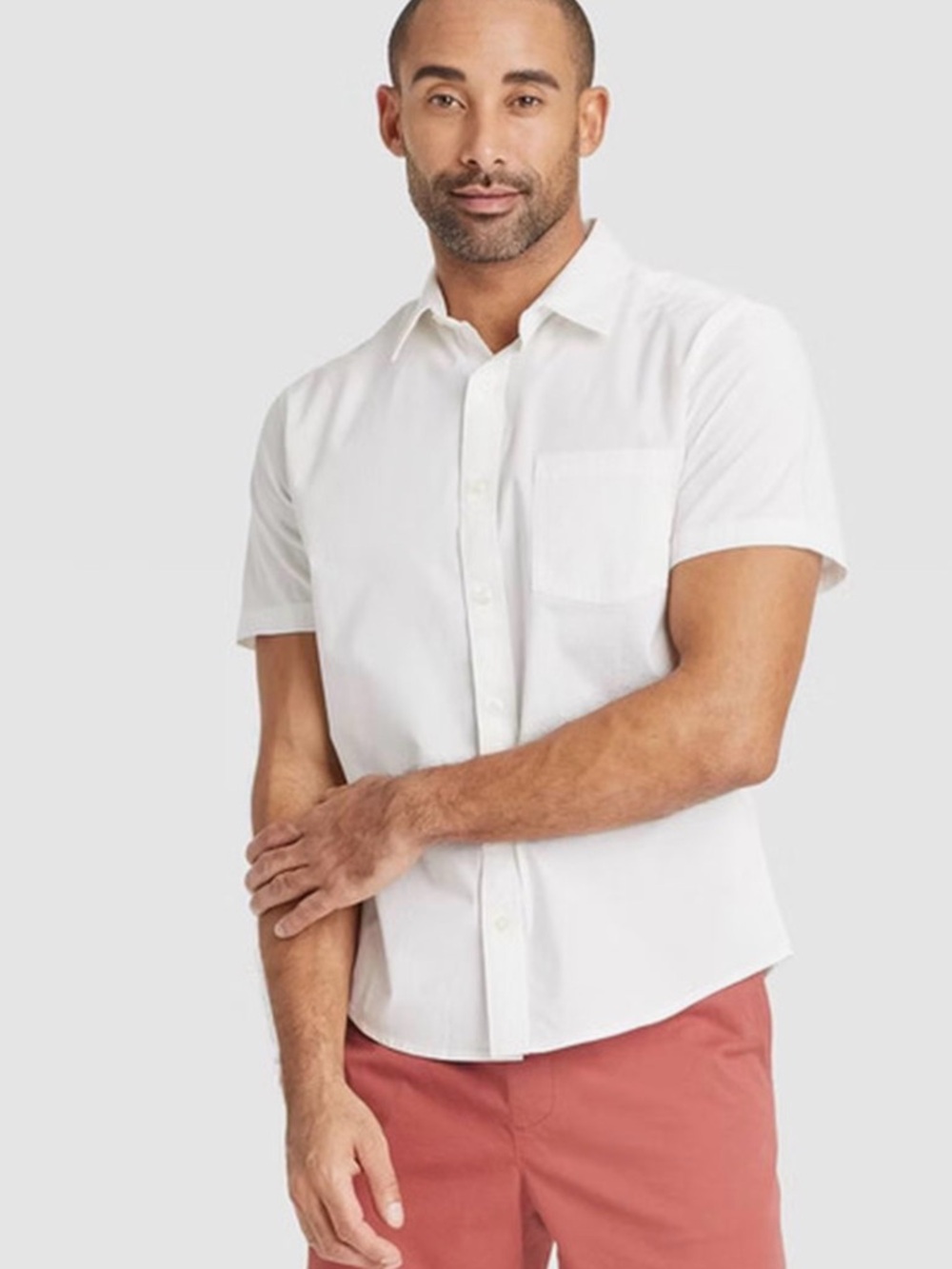 GOODFELLOW & Co. Men's Short Sleeve Poplin Shirt
